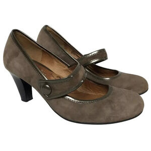 Sofft Mary Jane Taupe Genuine Leather Casual Workwear Heels Size 7M